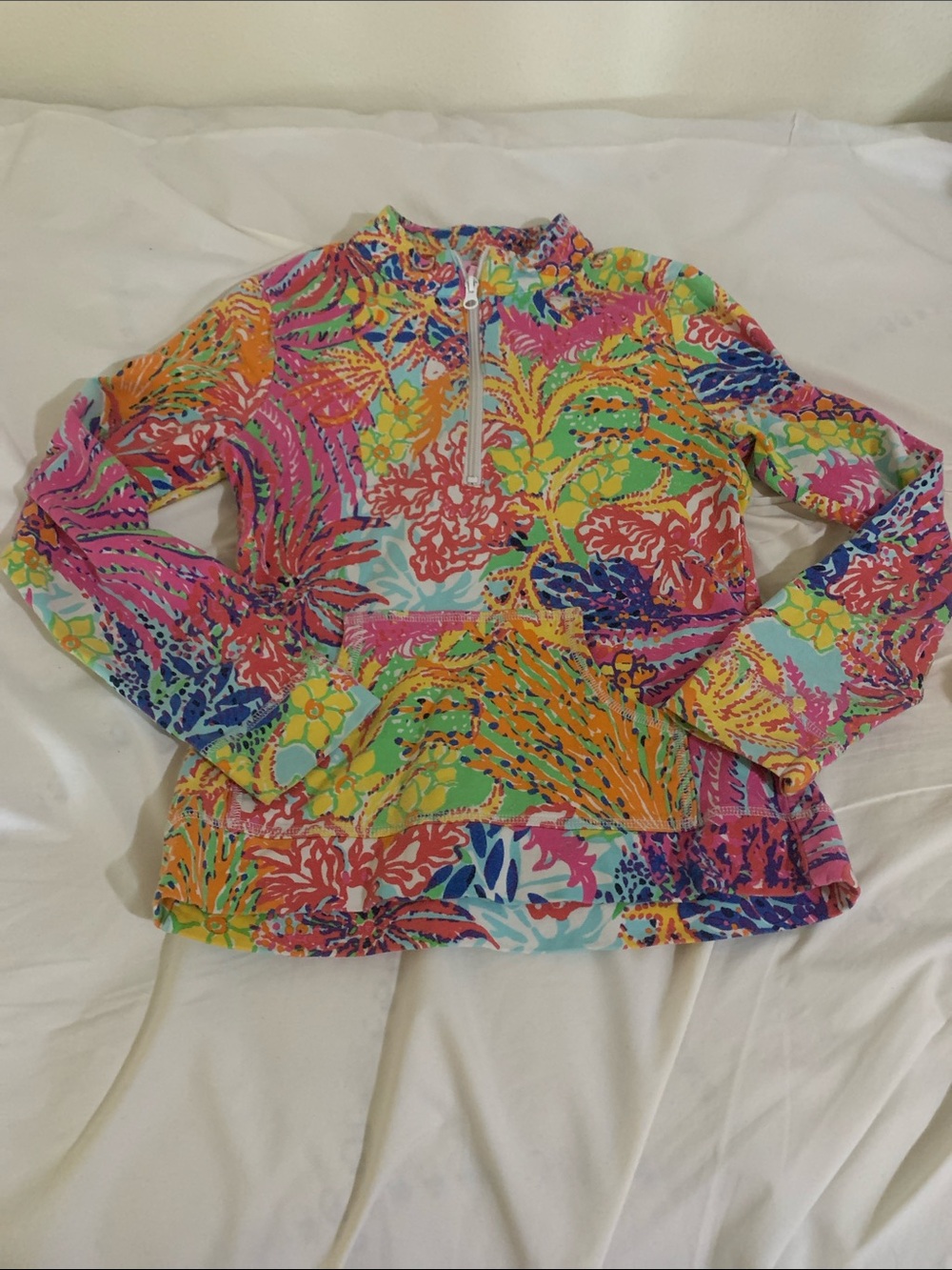 Lilly Pulitzer Girls Multi-Color Zip Pullover